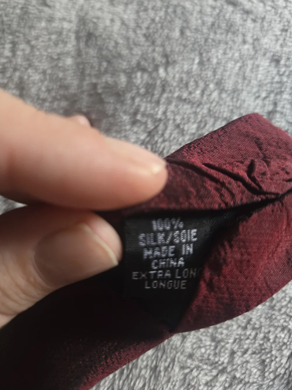 Classic Men's Skinny Tie - Burgundy